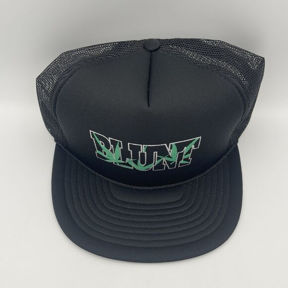 Vintage 90s Blunt Snapback Hat Trucker Cap Rap Marijuana Weed Pot Leaf Hip Hop - Picture 3 of 9